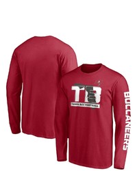 FANATICS Branded Red Tampa Bay Buccaneers Hometown Collection Facemask Long Sleeve T Shirt