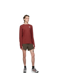 District Vision Burgundy Air Wear Long Sleeve T Shirt