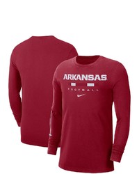 Nike Cardinal Arkansas Razorbacks Word Long Sleeve T Shirt At Nordstrom