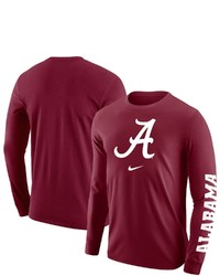 Nike Crimson Alabama Crimson Tide Team Lockup 2 Hit Long Sleeve T Shirt