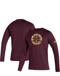 adidas Maroon Arizona State Sun Devils Locker Room On Point Creator Roready Long Sleeve T Shirt At Nordstrom