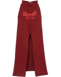 Vetements Logo Printed Cotton Jersey Maxi Skirt