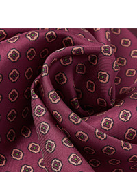 Dunhill Medallion Print Mulberry Silk Twill Pocket Square