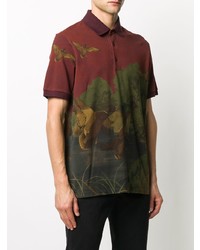 Etro Botanical Print Short Sleeved Polo Shirt