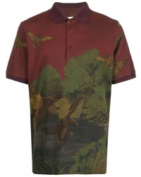 Etro Botanical Print Short Sleeved Polo Shirt