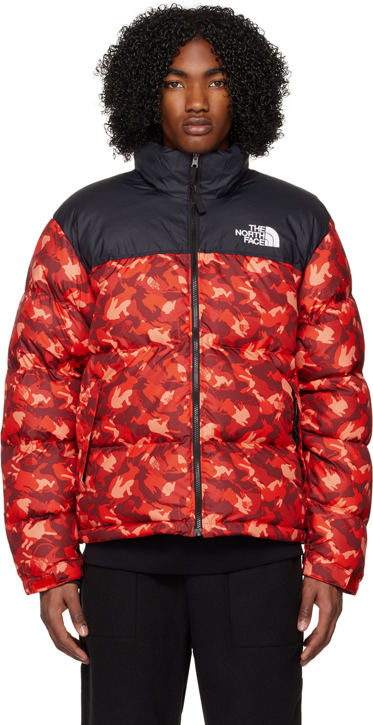 The North Face Red 1996 Retro Nuptse Jacket, $335 | SSENSE | Lookastic