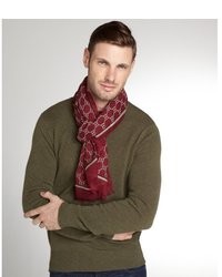 Wool scarf Gucci Burgundy in Wool - 31047097