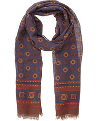 Drakes Drakes Medallion Print Scarf