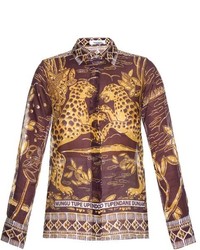 Valentino Jaguar Print Cotton Muslin Shirt