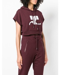 Courreges Courrges Cropped Sl Hoodie