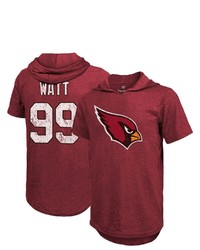 INDUSTRY RAG Fanatics Branded Jj Watt Cardinal Arizona Cardinals Player Name Number Hoodie T Shirt