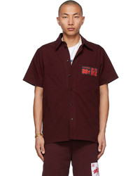 SSENSE WORKS 88rising Burgundy Double Happiness Shirt