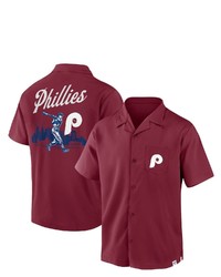 FANATICS Branded Maroon Philadelphia Phillies Proven Winner Camp Button Up Shirt At Nordstrom