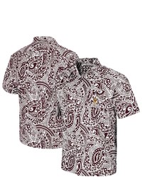Colosseum Maroon Arizona State Sun Devils Make Like A Tree Camp Button Up Shirt At Nordstrom