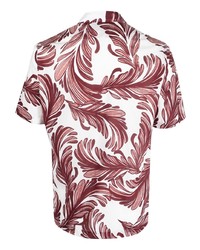 Tagliatore Palm Tree Print Short Sleeved Shirt