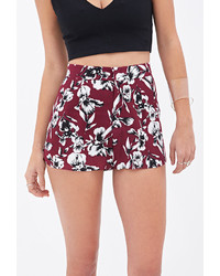Forever 21 Abstract Floral Woven Shorts
