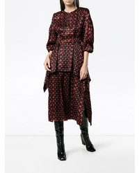 Fendi Printed Silk Dress With Asymmetric Layers