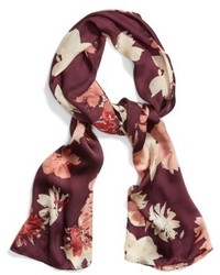 Vince Camuto Floral Print Brushed Silk Scarf