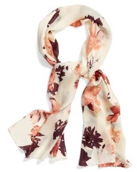 Vince Camuto Floral Print Brushed Silk Scarf