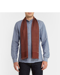 Richard James Printed Cashmere And Silk Blend Scarf