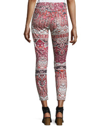 7 For All Mankind The Ankle Printed Skinny Jeans Olympia Mosaic