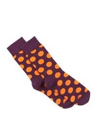 Happy Socks Big Dot Socks Purpleorange