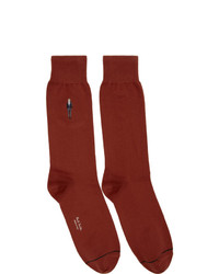 Paul Smith Red Embroidered Paul Socks