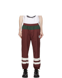 Undercover Burgundy And Green Graphic Lounge Pants
