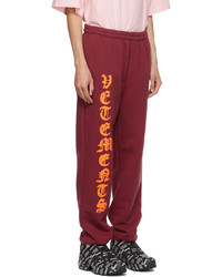 Vetements Red Anarchy Gothic Logo Lounge Pants