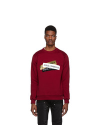 Dolce and Gabbana Red Tape Logos Sweatshirt