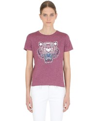 Kenzo Tiger Printed Cotton Jersey T Shirt