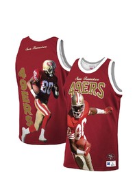 Mitchell & Ness Jerry Rice Scarlet San Francisco 49ers Retired Player Tank Top