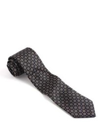 Black Brown 1826 Classic Fit Silk Neat Print Tie
