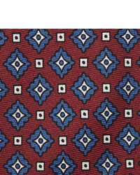 Rubinacci Medallion Print Woven Silk Tie
