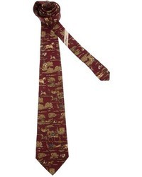 Salvatore Ferragamo Vintage Printed Silk Tie