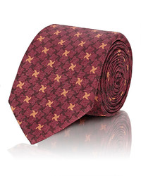 Barneys New York Tessellated Star Print Silk Necktie