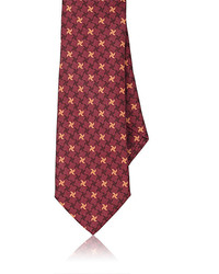 Barneys New York Tessellated Star Print Silk Necktie