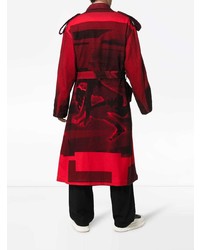 Yohji Yamamoto Female Print Wool Blend Trench Coat
