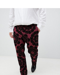 Twisted Tailor Super Skinny Suit Trouser With Contrast Flocking