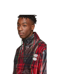 Off-White Red Checked Anorak Jacket