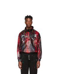 Off-White Red Checked Anorak Jacket