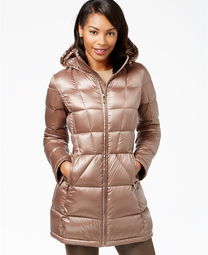 Calvin klein short packable puffer clearance coat