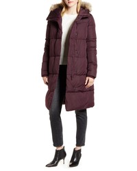 Rachel Parcell Hooded Puffer Coat With Faux