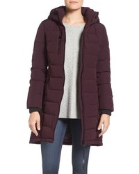 burgundy quilted coat