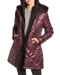 Maralyn & Me Water Resistant Quilted Hooded Jacket