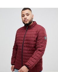 BadRhino Big Padded Quilted Jacket In Burgundy