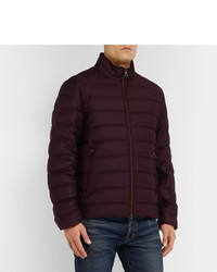 Loro Piana Gateway Quilted Rain System Wool And Silk Blend Down Jacket