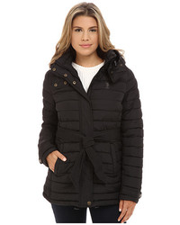 U.S. Polo Assn. Hooded Puffer With Self Tie Belt