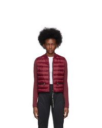 Moncler Red Down Knit Jacket