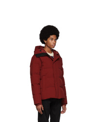 Kenzo Red Down Quilted Puffer Jacket